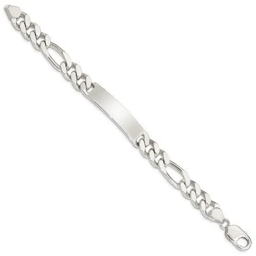 SS 9" Figaro ID Bracelet 25.0grms