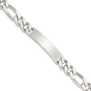 SS 9" Figaro ID Bracelet 25.0grms