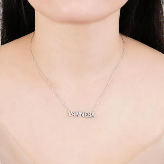 SS CZ Name Necklace