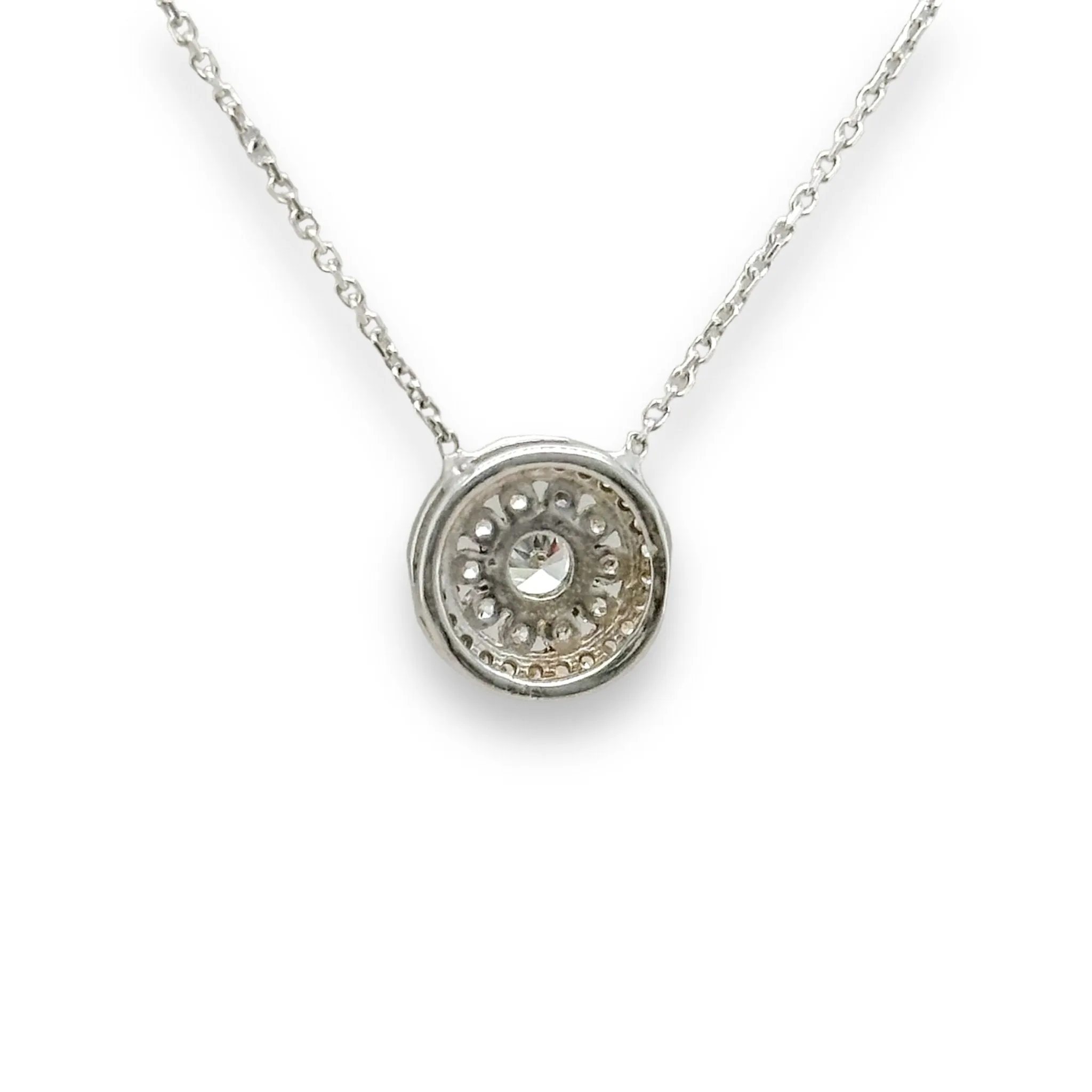 SS CZ Round Cluster Pendant