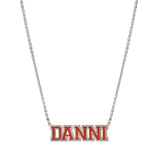 SS Enamel Name Necklaces