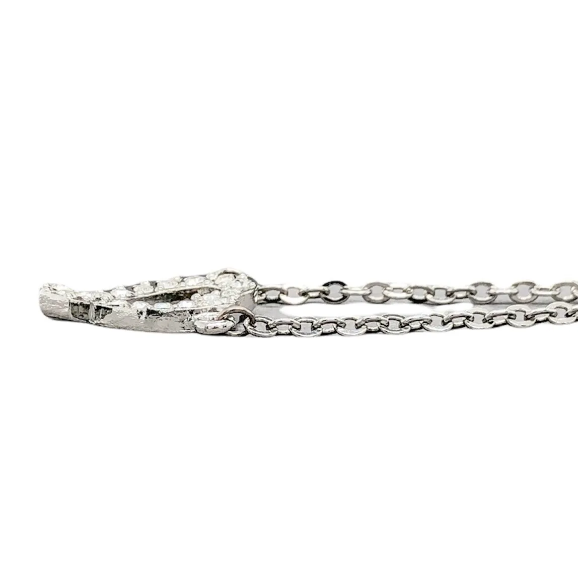 SS Plated CZ Heart Necklace