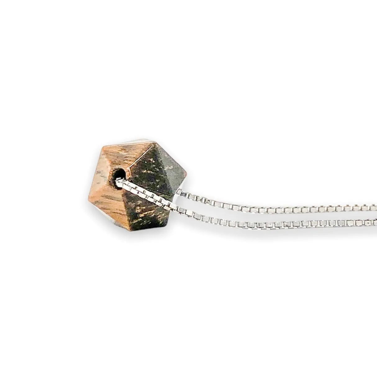 SS Tigers Eye Faceted Bead Necklace