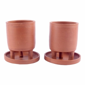 Stand Planter - Set of 2 hanging green plant  