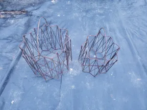 Star Baskets Set of 2 dried flower branch  