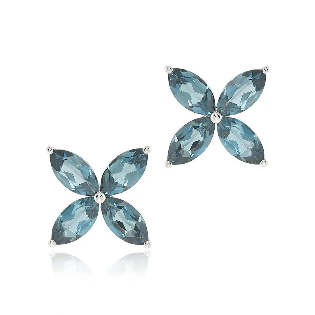 Stella Earrings in London Blue Topaz
