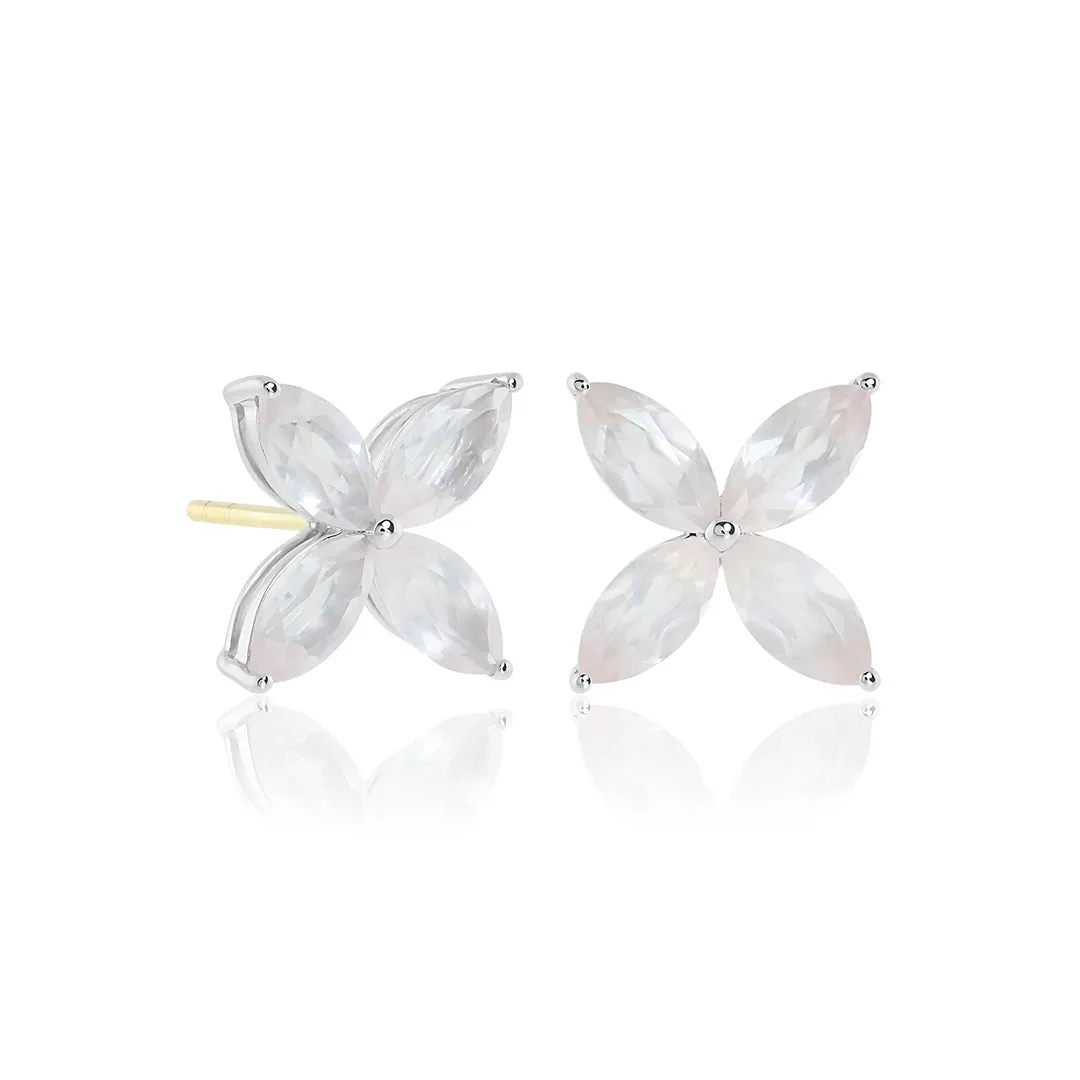 Stella Earrings in Rose Quartz