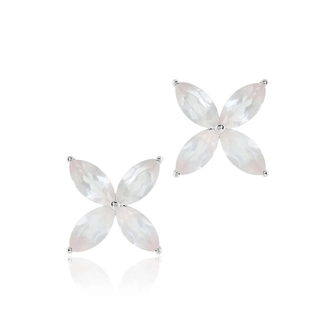 Stella Earrings in Rose Quartz