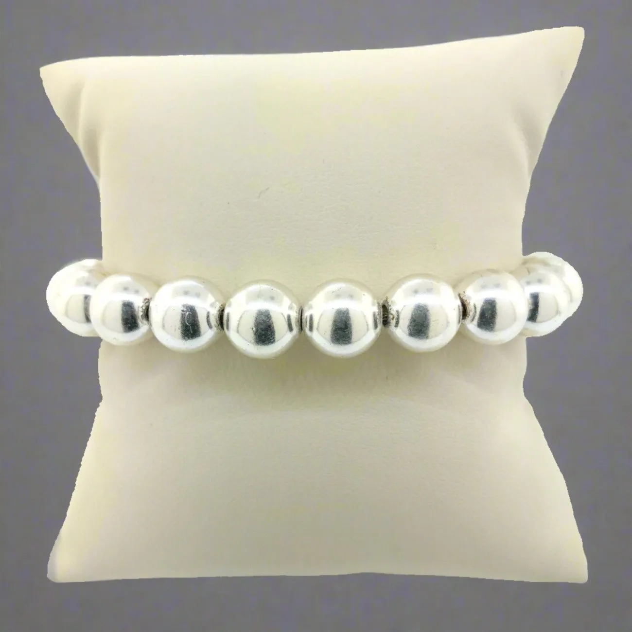 Sterling Silver 10mm Ball Bracelet