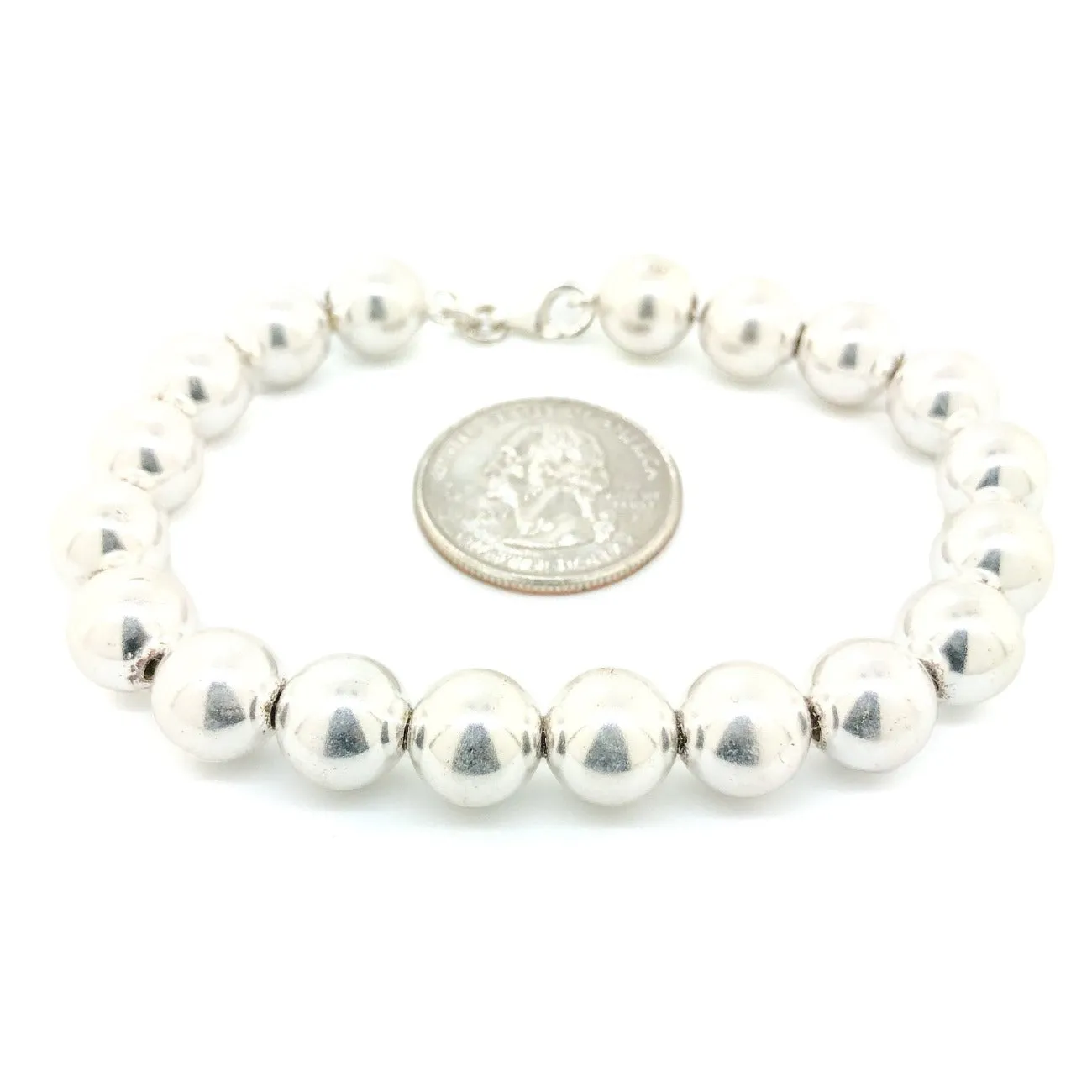 Sterling Silver 10mm Ball Bracelet