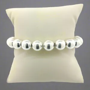 Sterling Silver 10mm Ball Bracelet