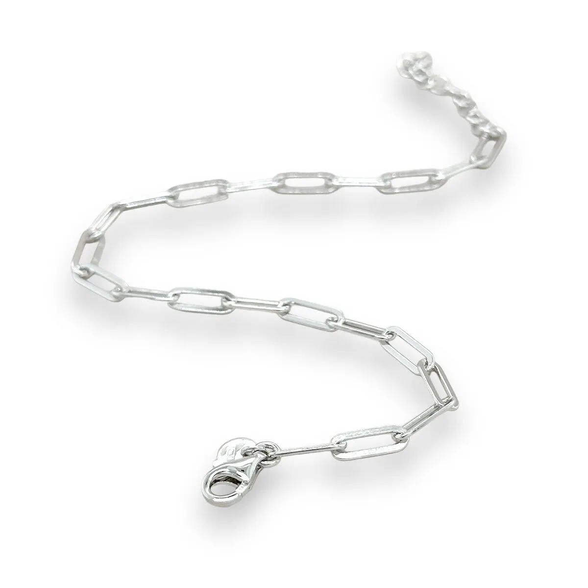 Sterling Silver 3.2mm Paperclip Bracelet