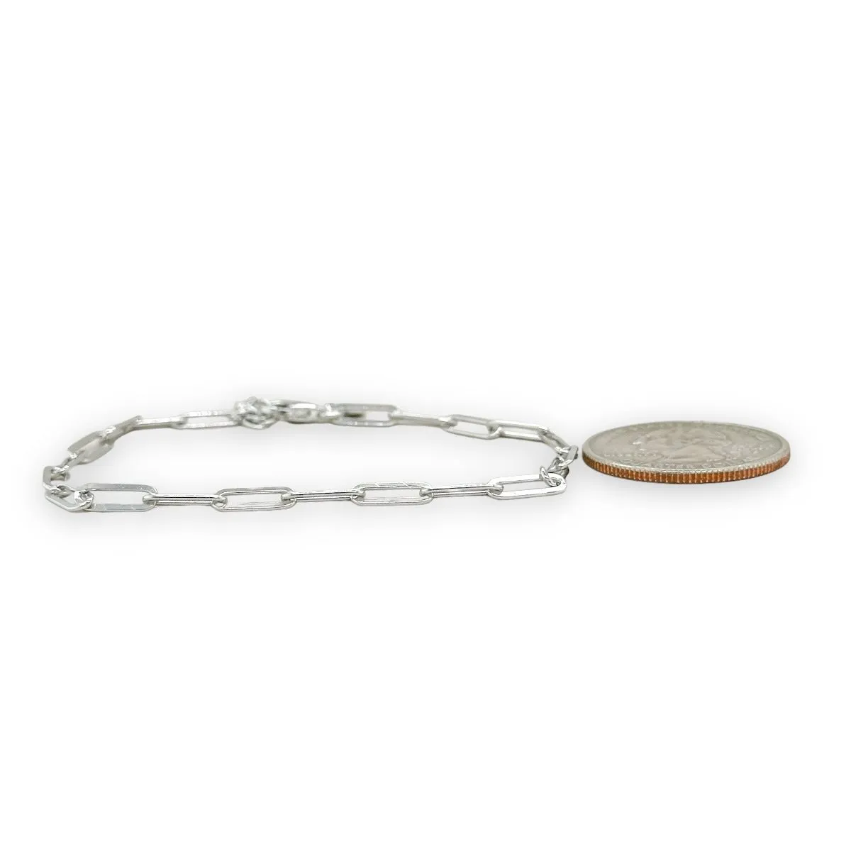 Sterling Silver 3.2mm Paperclip Bracelet