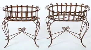 Strap Oval Planter dried flower branch  