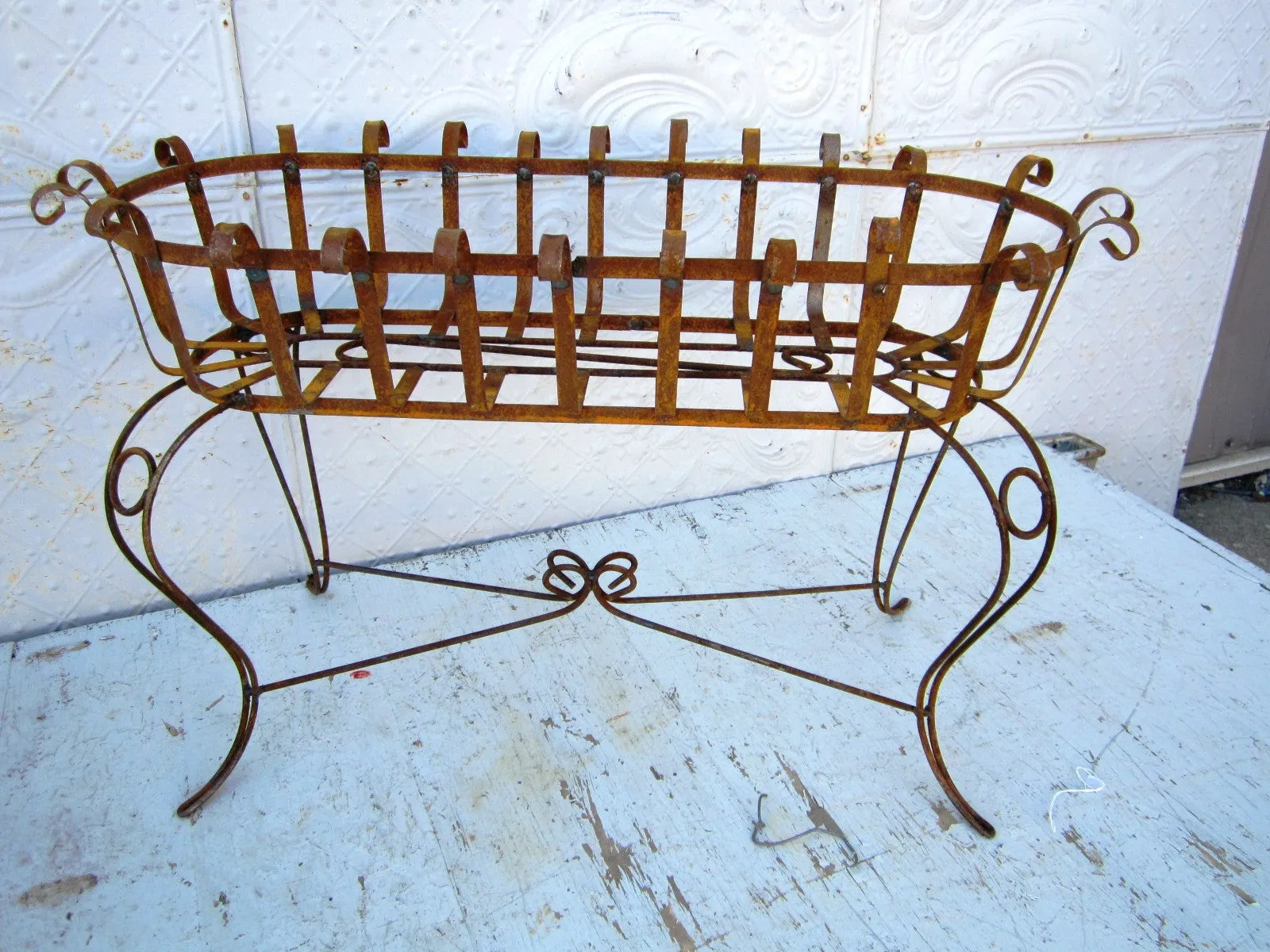 Strap Oval Planter dried flower branch  
