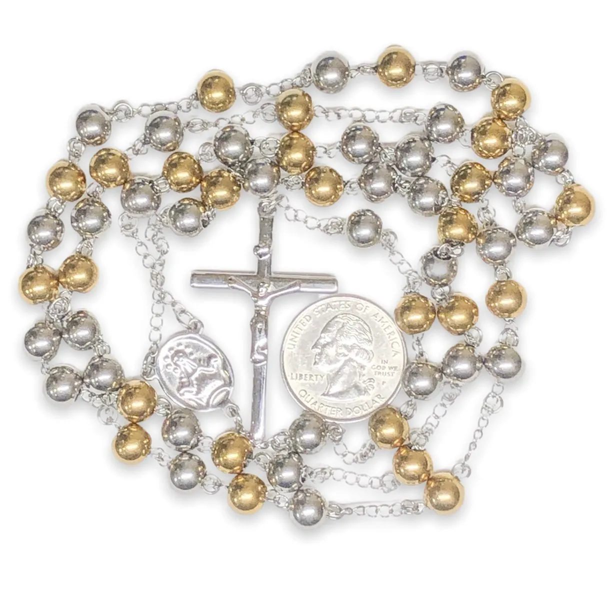 STST Tricolor 32 Rosary Necklace