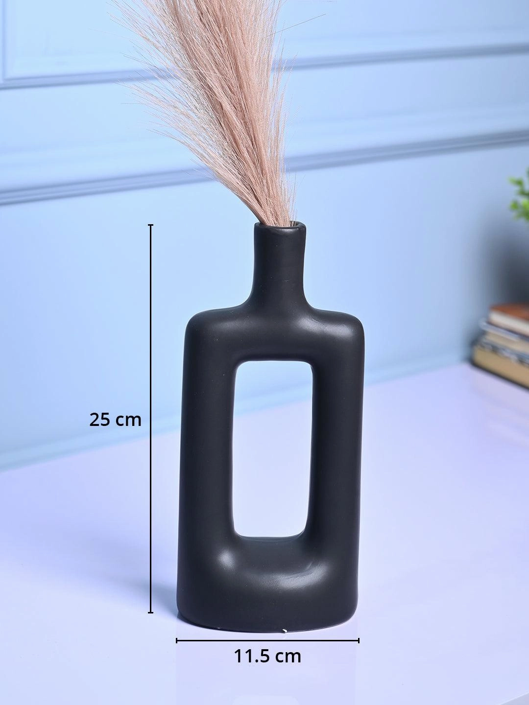 Stylish Black Ceramic Vase