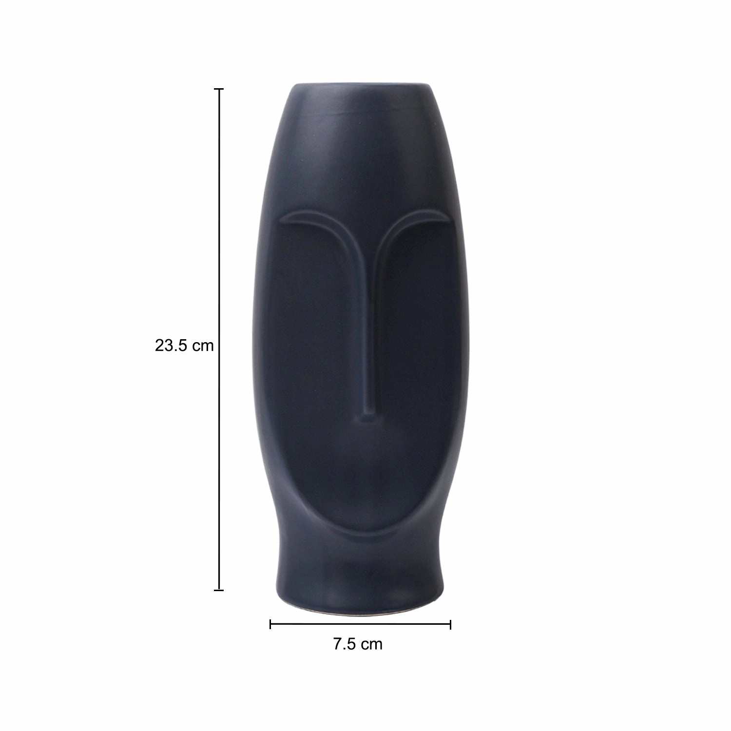 Stylish Black Face Shape Vase
