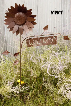 SUNFLOWER WELCOME dried flower branch  