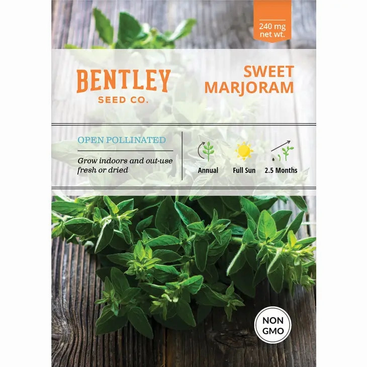 Sweet Marjoram Seed Packet floating plant shelf  