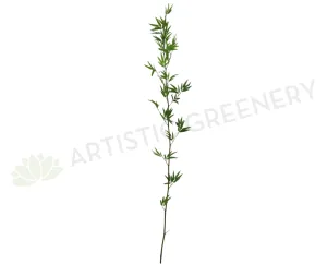 T0051 Real Bamboo Stick with Real Touch Leaves 200-240cm dried green plant  