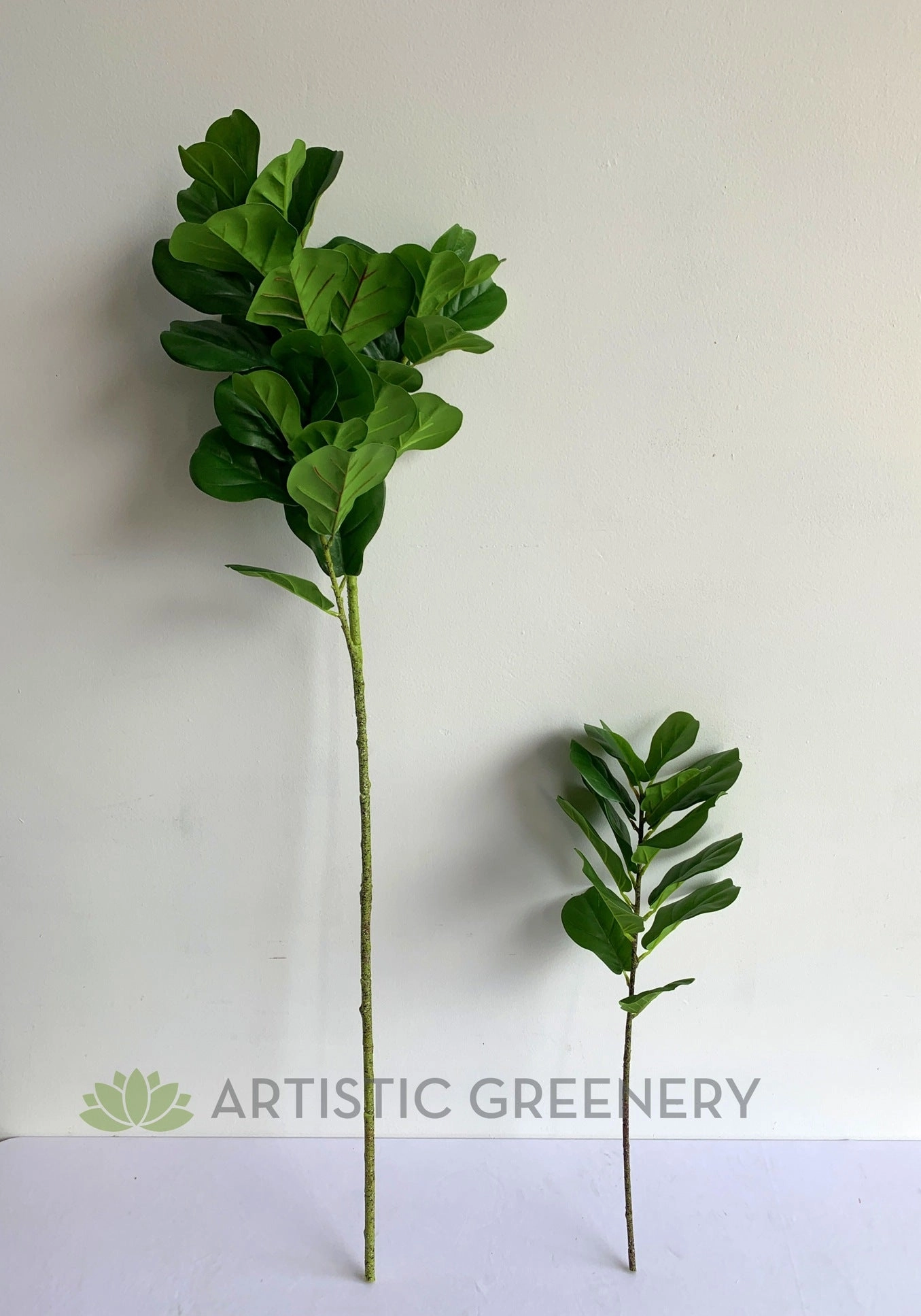 T0141 Fiddle Leaf Fig Branch Green 2 Sizes 64cm & 122cm