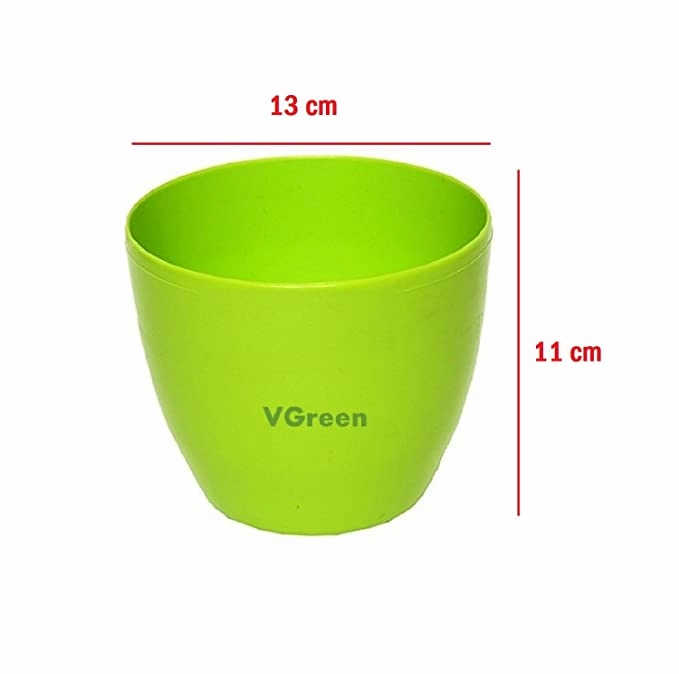 Table Top Pot & Planter with Tray (Set of 5), Yellow