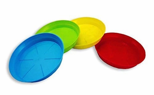 Table Top Pot & Planter with Tray (Set of 5), Yellow