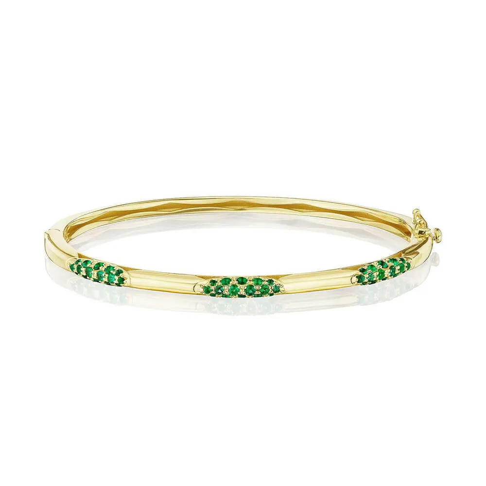 Tacori Crescent Eclipse Pulse Emerald Bangle FB668EMY-M