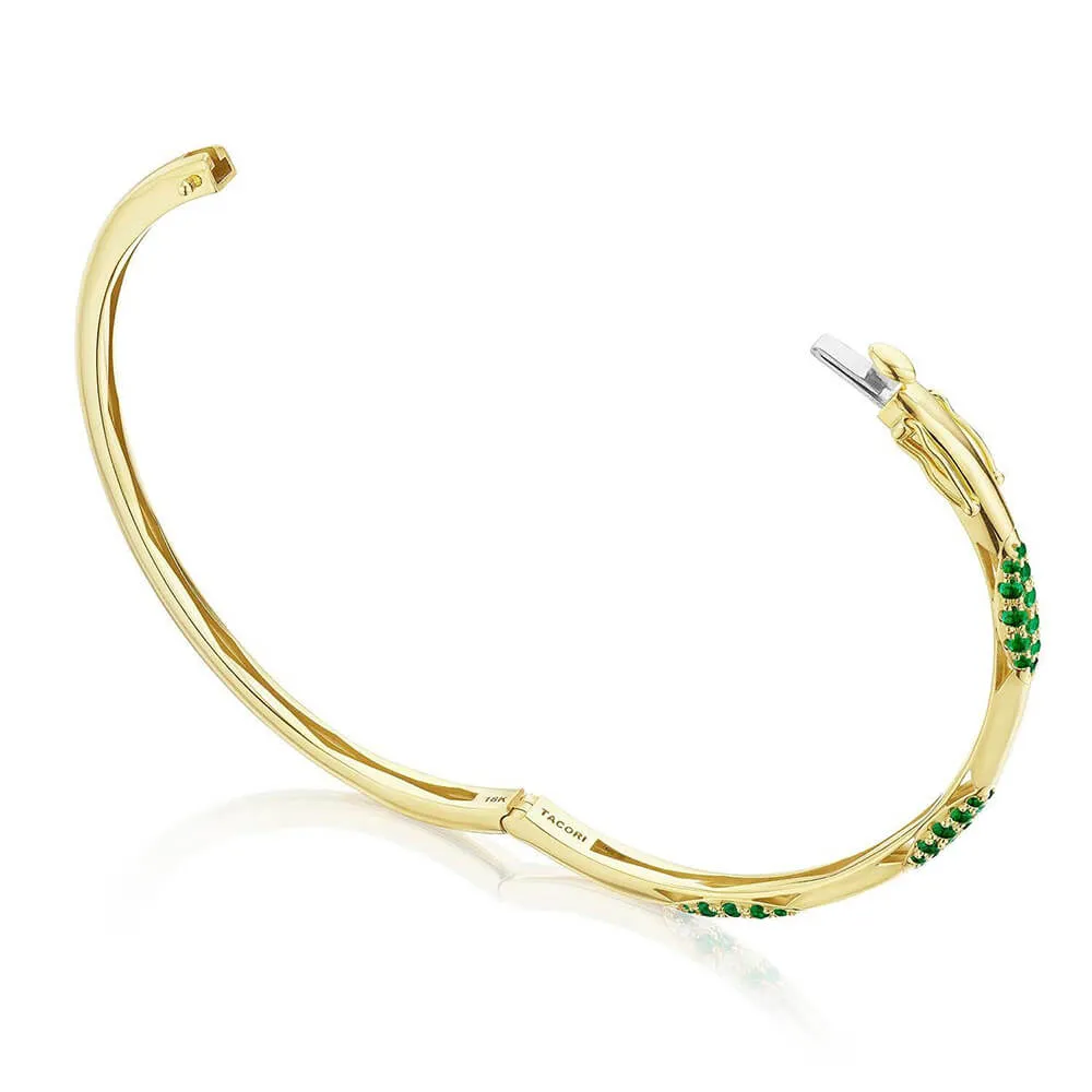 Tacori Crescent Eclipse Pulse Emerald Bangle FB668EMY-M