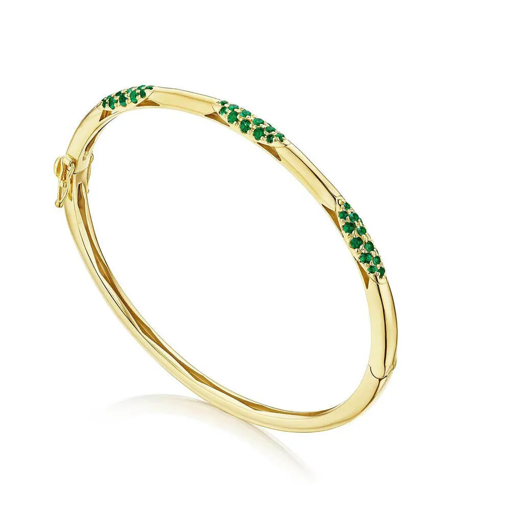 Tacori Crescent Eclipse Pulse Emerald Bangle FB668EMY-M