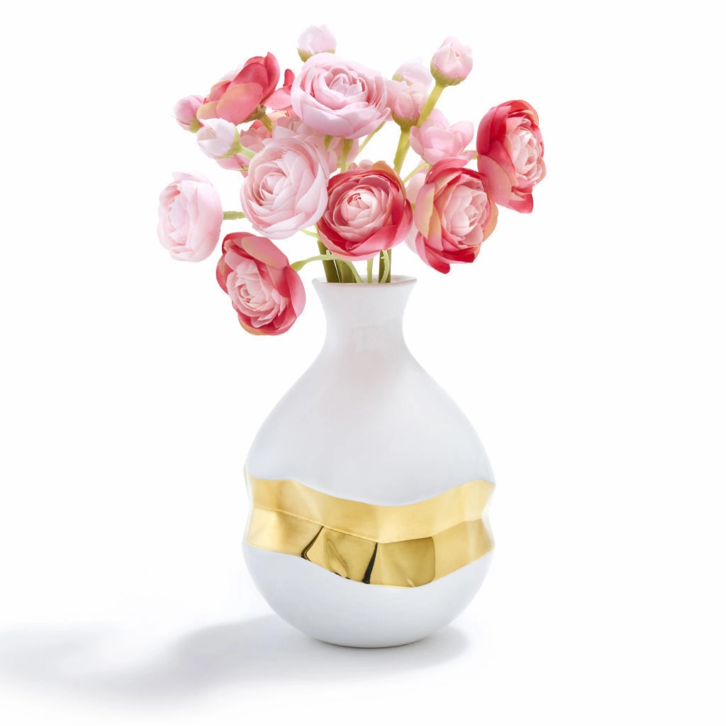Talianna - Oro Bud Vase White