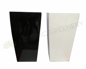 Tapered Fiberglass Planter (Code: FG55018-60) Black / White outdoor greenery  