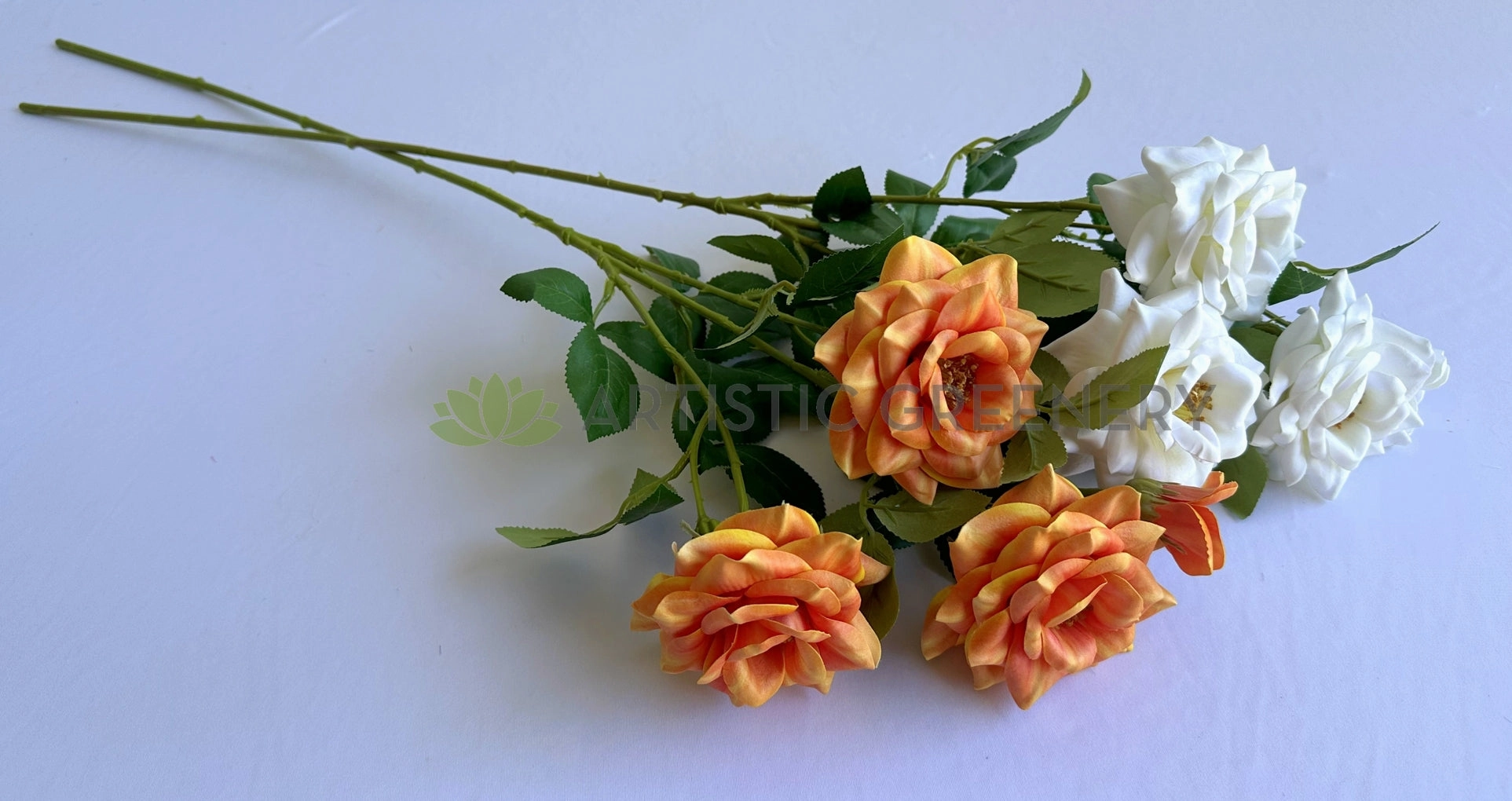 TEMP-S92 Gardenia Spray 81cm White / Orange