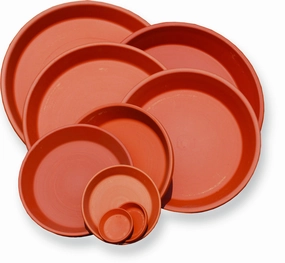 Terra Cotta Saucers - Standard German Red Clay plant seeds  