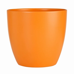 Terracotta 920 Orange Matt tall green plant  