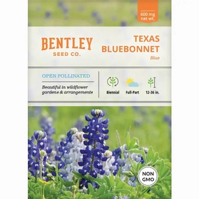 Texas Bluebonnet-Lupinus texensis Seed Packet floating plant shelf  