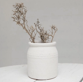Textured Terracotta Crock outdoor greenery  