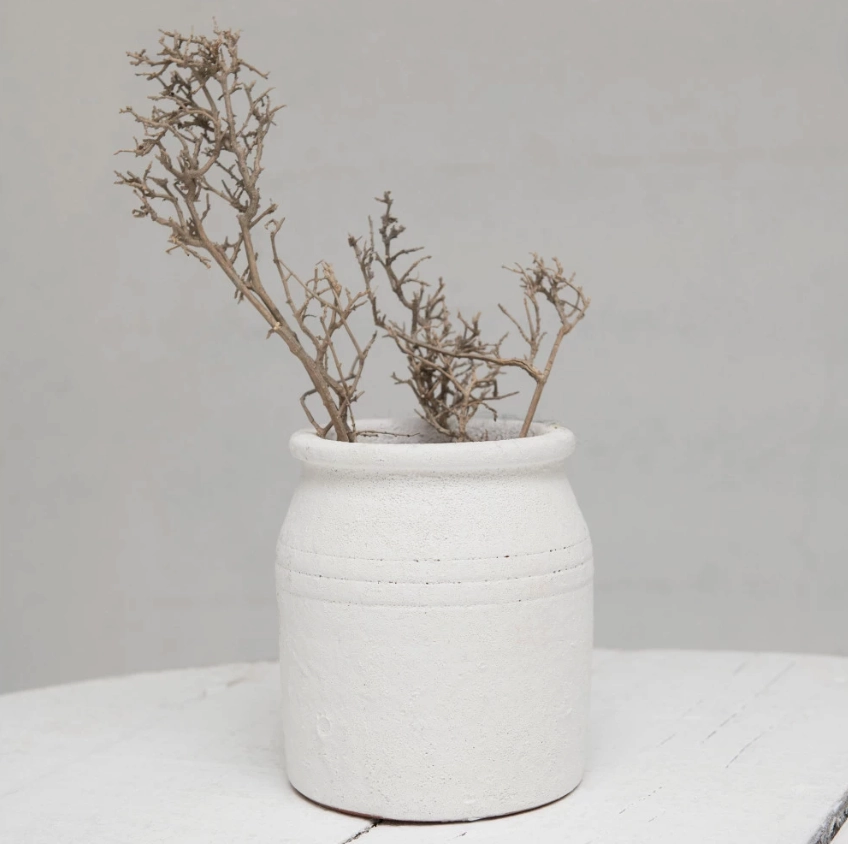 Textured Terracotta Crock outdoor greenery  