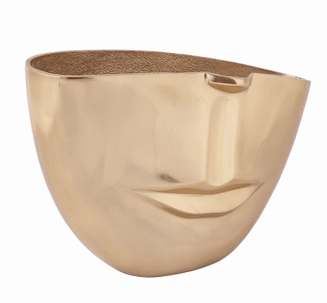 The Amused Gold Face Vase