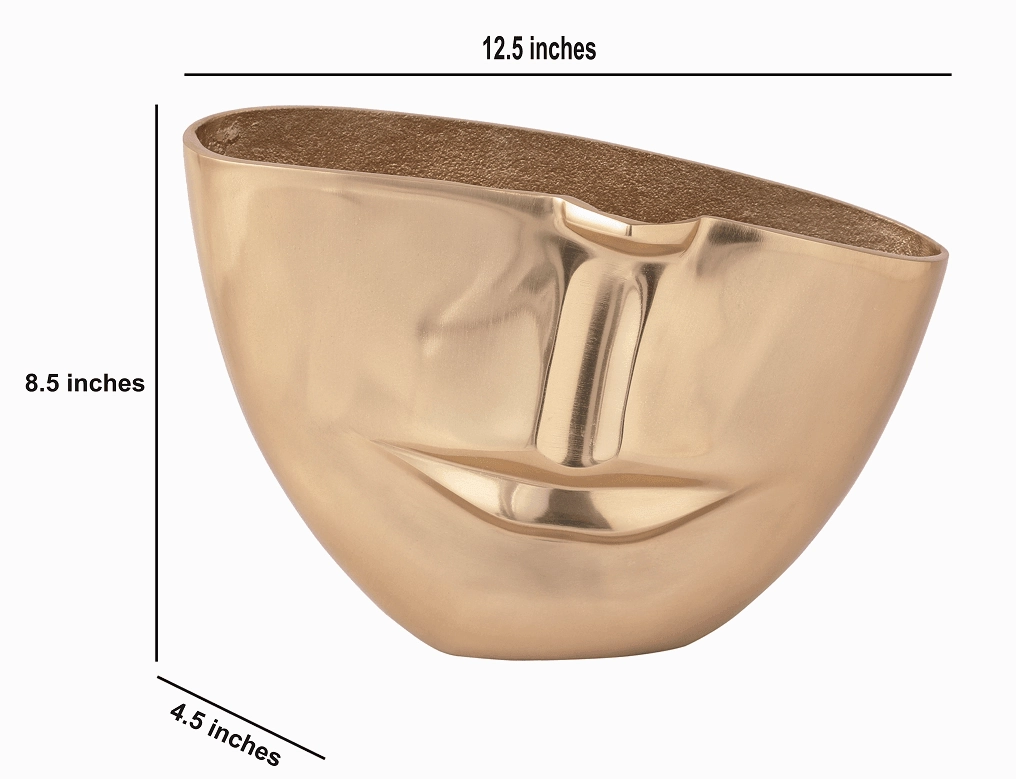 The Amused Gold Face Vase