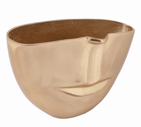 The Amused Gold Face Vase