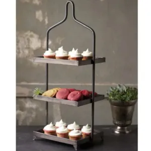 Three Tier Metal Display Stand dried flowers  