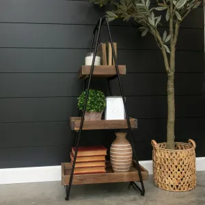 Three Tier Wood Display Stand dried flowers  