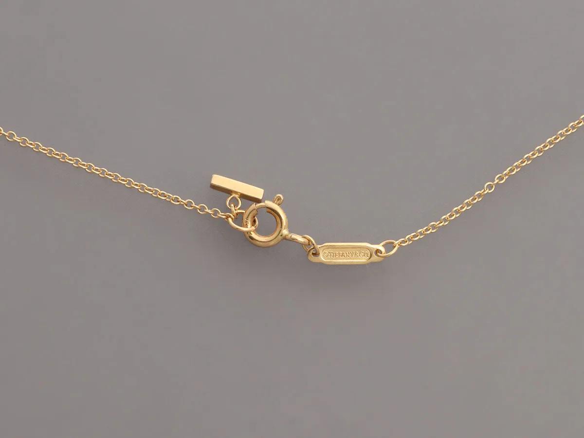 Tiffany & Co. Large 18K Yellow Gold Tiffany T Smile Necklace