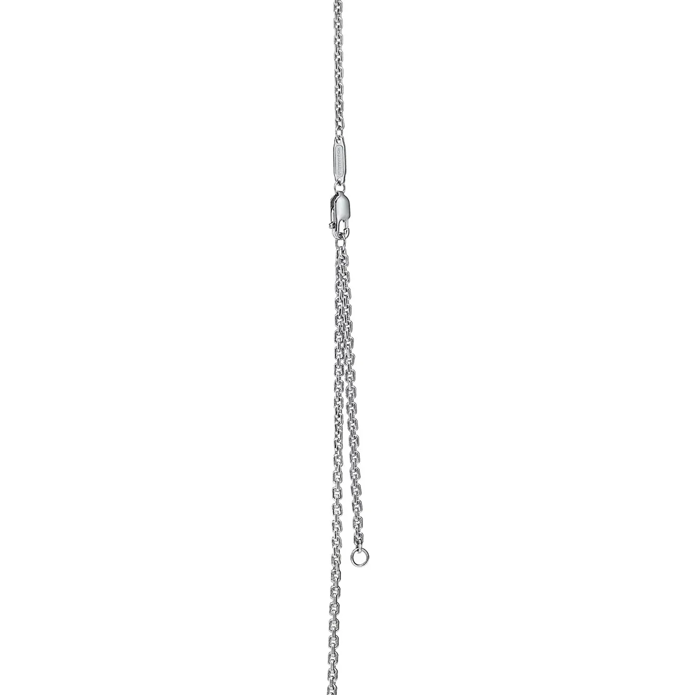 Tiffany & Co Lock Small Pendant in 18K White Gold with Round Brilliant Diamonds