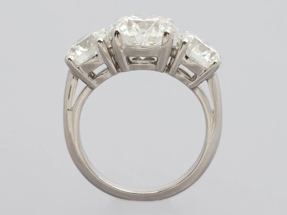 Tiffany & Co. Platinum 5-Carat 3-Stone Diamond Ring