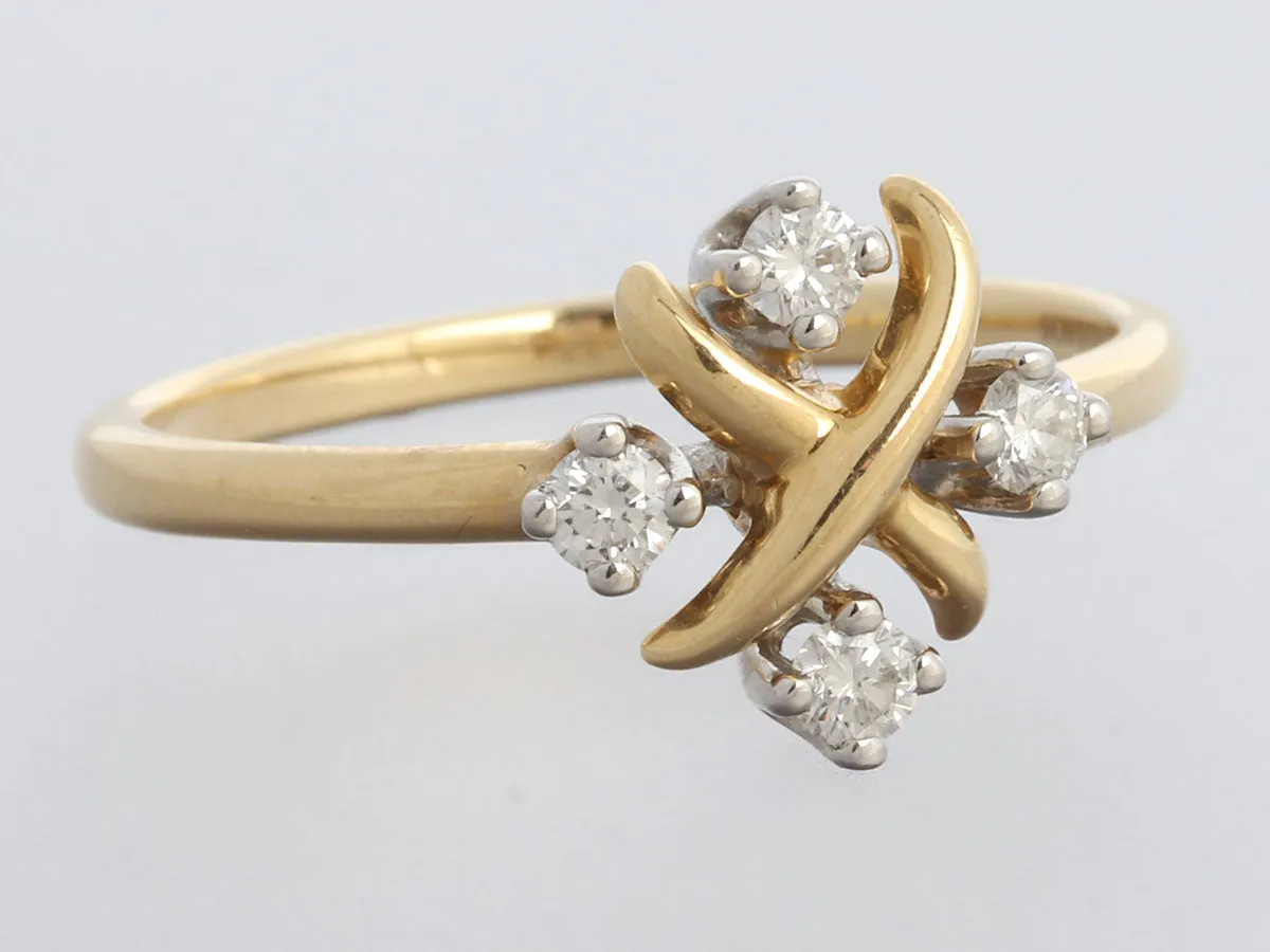 Tiffany & Co. Two-Tone Schlumberger Diamond Lynn Ring
