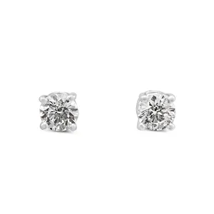 Tiffany Certificated Solitaire Diamond Stud Earrings - Platinum