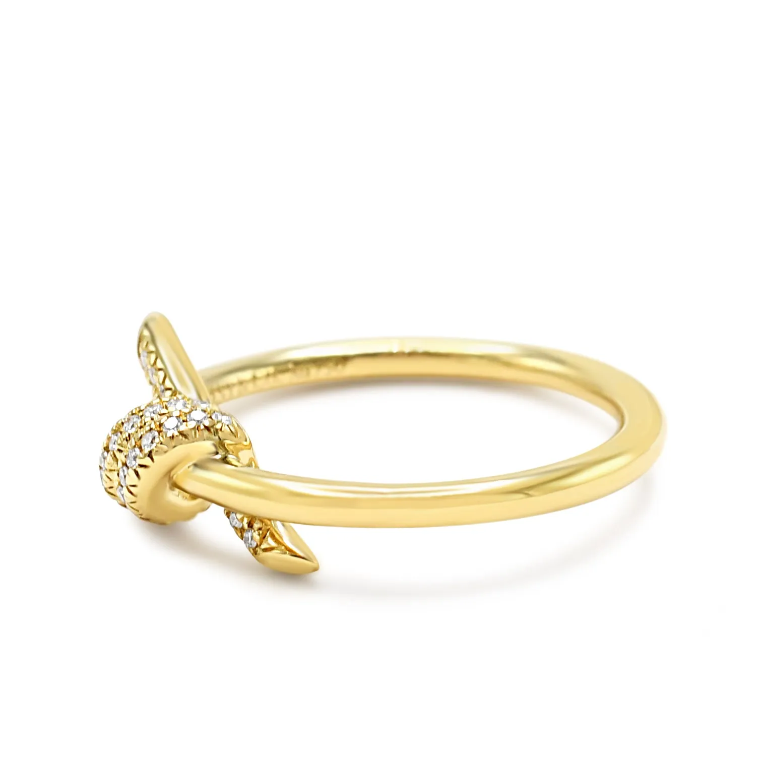 Tiffany Diamond Knot Ring - 18ct Yellow Gold